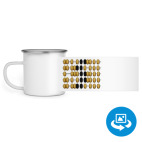 Кружка металлическая белая (круговая запечатка)