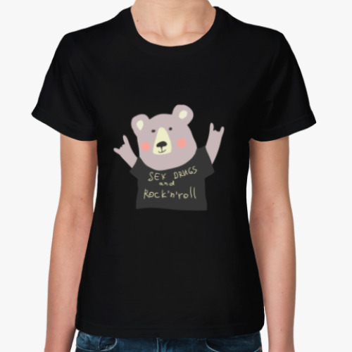 Женская футболка sex drugs and rock`n`roll