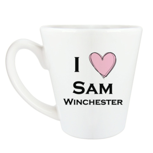 Чашка Латте I love Sam Winchester