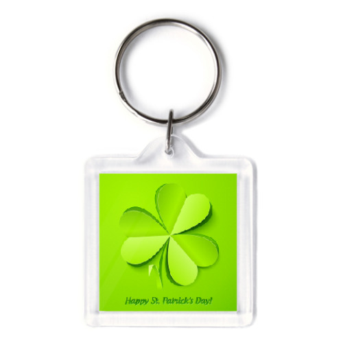Брелок с принтом Зеленый клевер