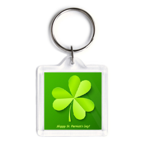 Брелок с принтом Зеленый клевер