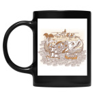 Кружка цветная UV-DTF