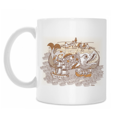 Кружка с принтом Рыба-кит