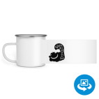 Кружка металлическая белая (круговая запечатка)