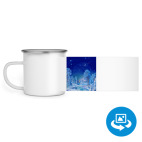 Кружка металлическая белая (круговая запечатка)