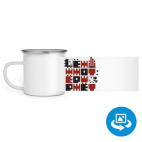 Кружка металлическая белая (круговая запечатка)