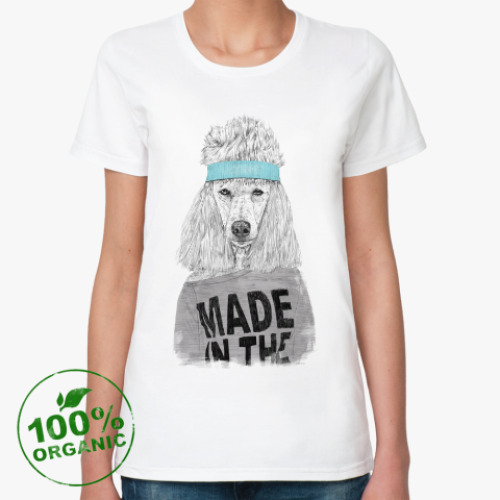 Женская футболка из органик-хлопка Собака из 80-х