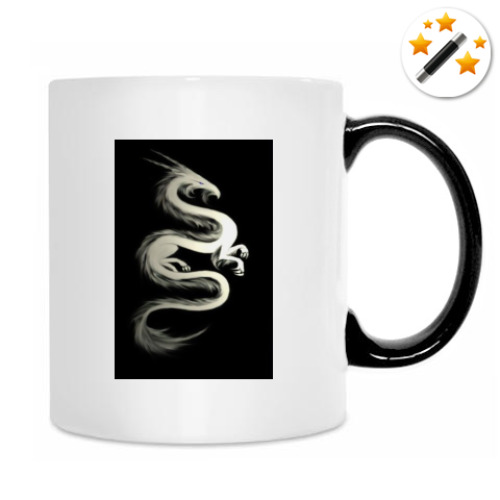 Кружка-хамелеон с принтом Инь-Янь