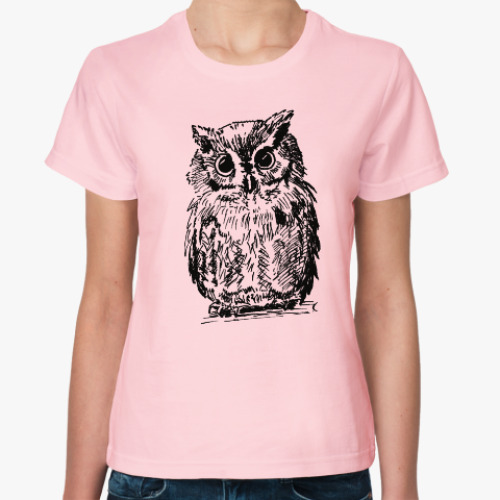Женская футболка с принтом Сова