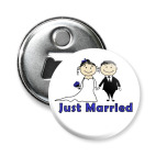 Магнит-открывашка 58 мм just married