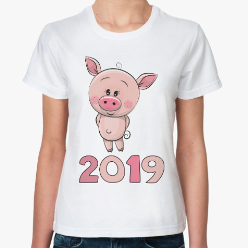 Классическая футболка Новый год 2019