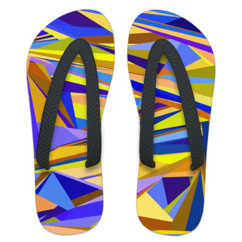 Шлепанцы (сланцы) с принтом Кандинский