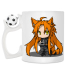 Кружка с футбольным мячиком