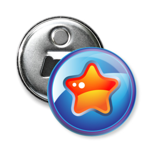 Магнит-открывашка с принтом звезда