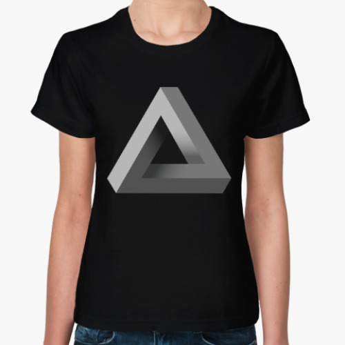 Женская футболка Невозможный Треугольник 3D