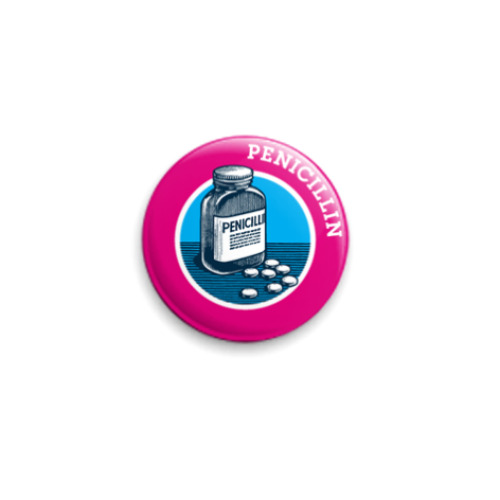 Значок 25мм  25 мм Пенициллин