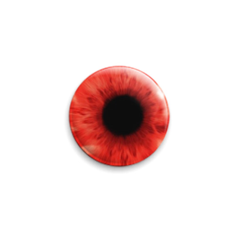 Значок 25мм  красный глаз