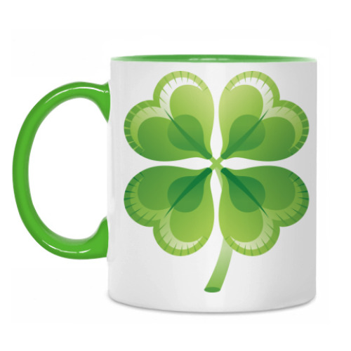 Кружка с принтом Клевер