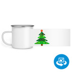 Кружка металлическая белая (круговая запечатка)