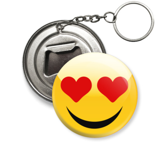 Брелок-открывашка с принтом Смайлик