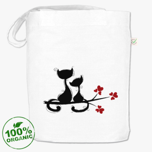 Сумка шоппер Любовь и кошки