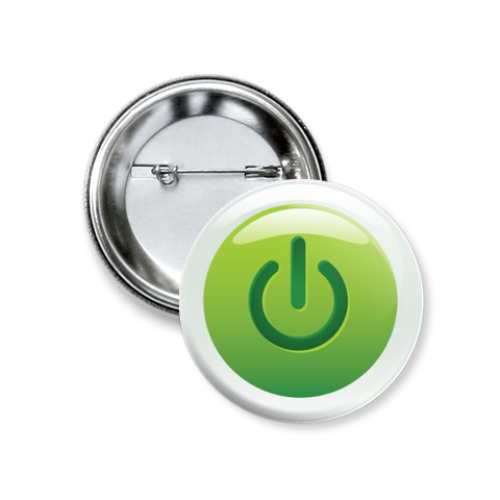 Значок 37мм  Кнопка включения