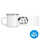 Кружка металлическая белая (круговая запечатка)