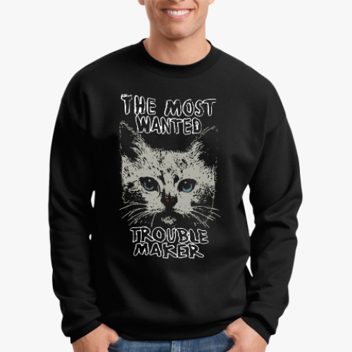Свитшот с принтом Самый разыскиваемый пакостник