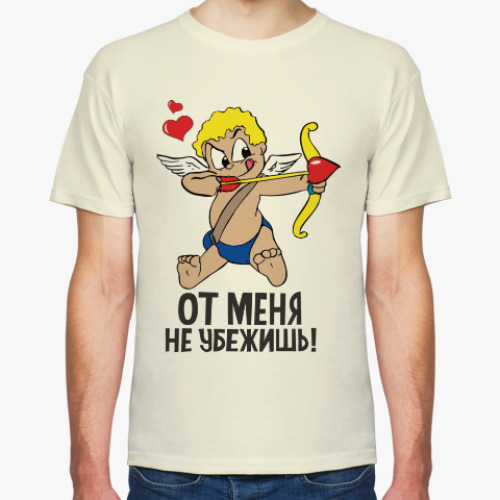 Футболка с принтом От меня не убежишь!