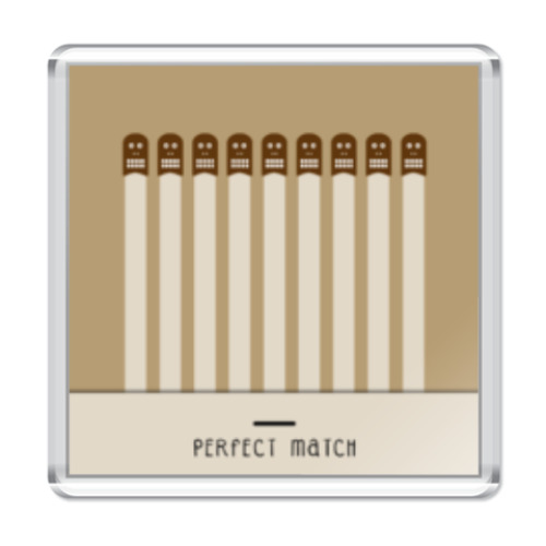 Магнит с принтом Perfect Match