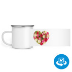 Кружка металлическая белая (круговая запечатка)