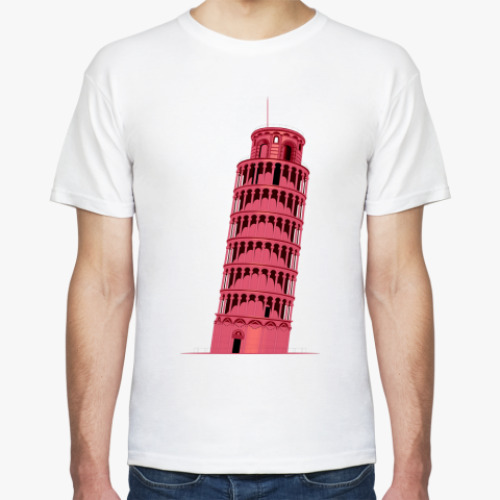 Футболка с принтом  Пизанская башня
