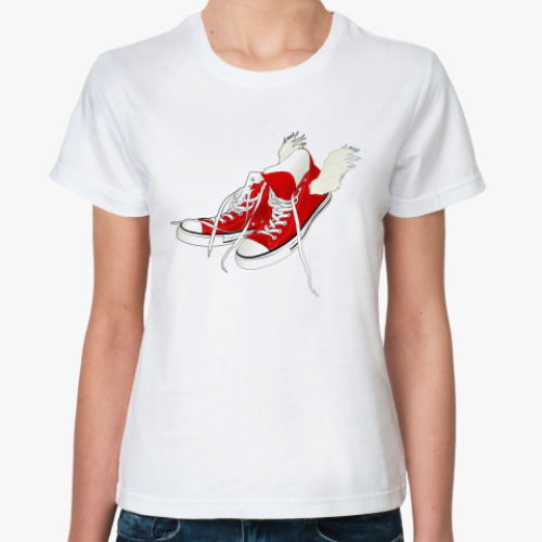 Классическая футболка с принтом кеды