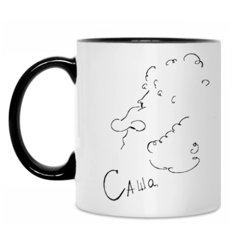 Кружка с принтом Саша