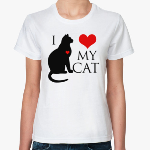 Классическая футболка I Love My Cat