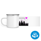 Кружка металлическая белая (круговая запечатка)