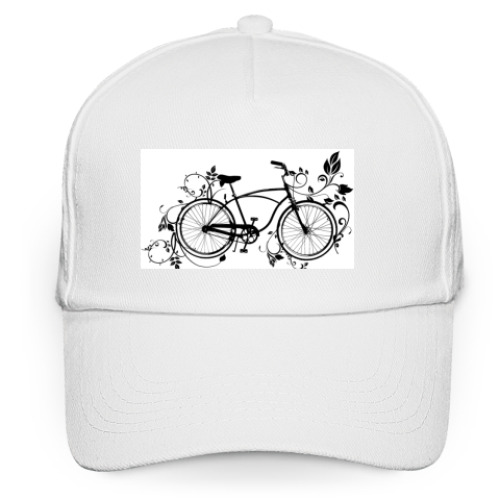 Кепка бейсболка с принтом велосипед