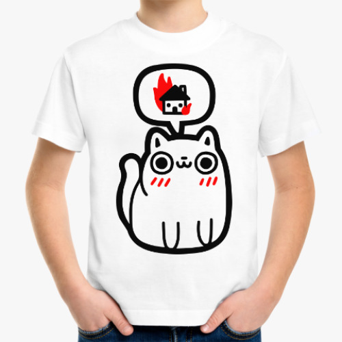 Детская футболка Котик злой