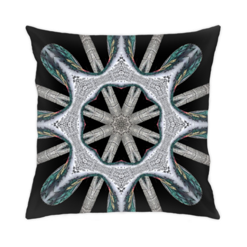 Подушка загадочная мандала каменный цветок