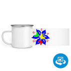 Кружка металлическая белая (круговая запечатка)