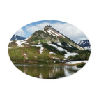 Полуостров Камчатка, горы, горное озеро, отражение