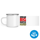 Кружка металлическая белая (круговая запечатка)