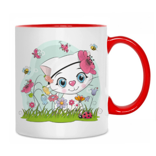 Кружка с принтом Кошка