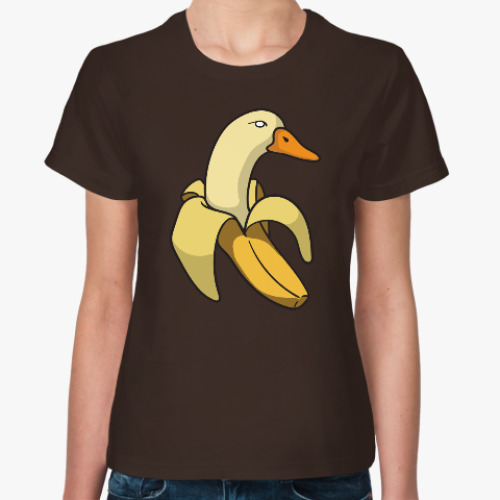Женская футболка Утка-банан
