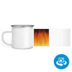 Кружка металлическая белая (круговая запечатка)