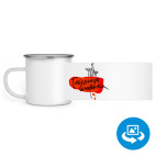 Кружка металлическая белая (круговая запечатка)