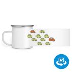 Кружка металлическая белая (круговая запечатка)