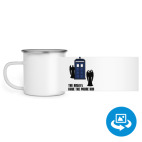 Кружка металлическая белая (круговая запечатка)