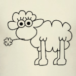 Овца с клевером