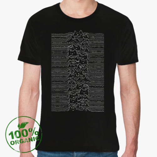 Футболка из органик-хлопка Cat Division Unknown Pleasures